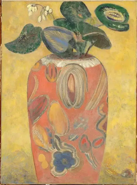 Grüne Pflanze in einer Vase - Odilon Redon