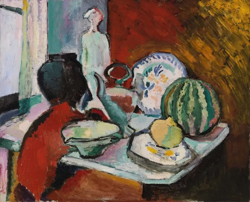 Teller und Melone (Teller und Melone) - Henri Matisse
