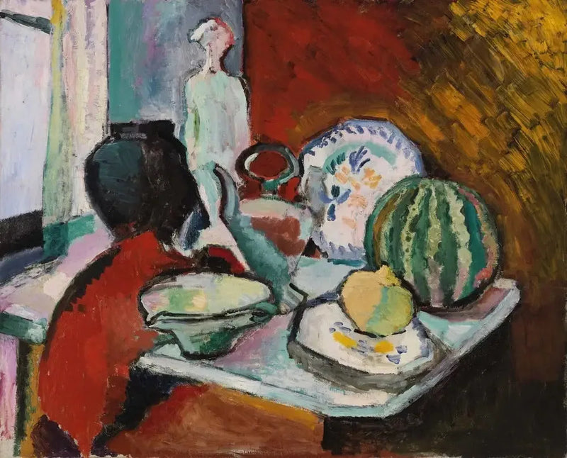 Teller und Melone (Teller und Melone) - Henri Matisse