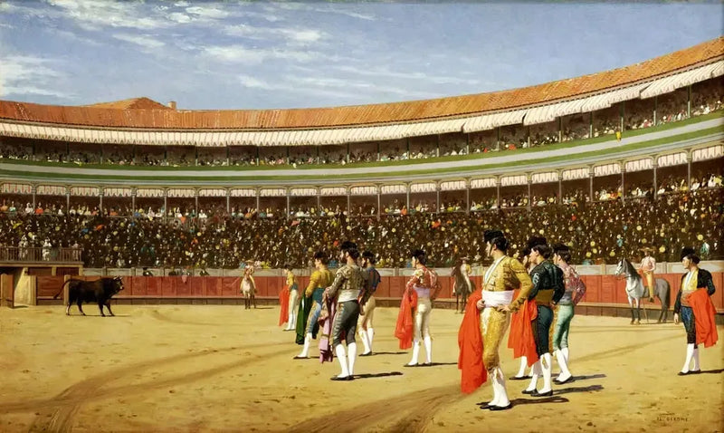 Plaza de toros : der Eingang des Stiers - Jean-Léon Gérôme