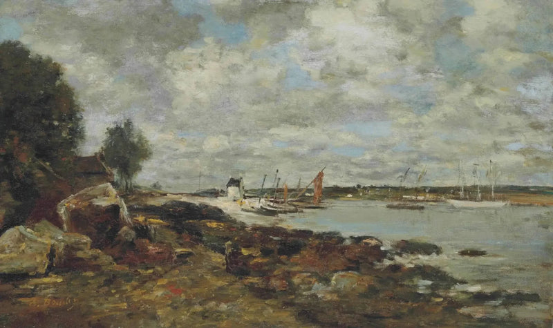 Plougastel, das Ufer am Rand der Bucht - Eugène Boudin