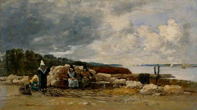 Plougastel: Garnelenfischerinnen - Eugène Boudin