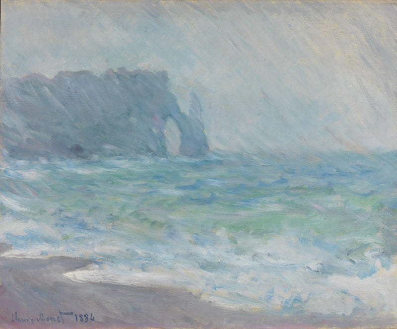 Regen in Étretat - Claude Monet