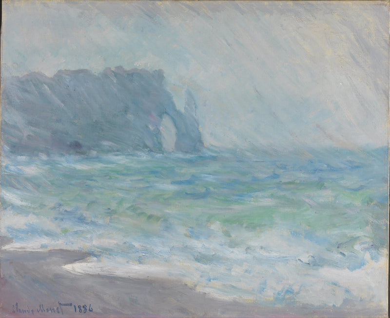Regen in der EEtretat W1044 - Claude Monet