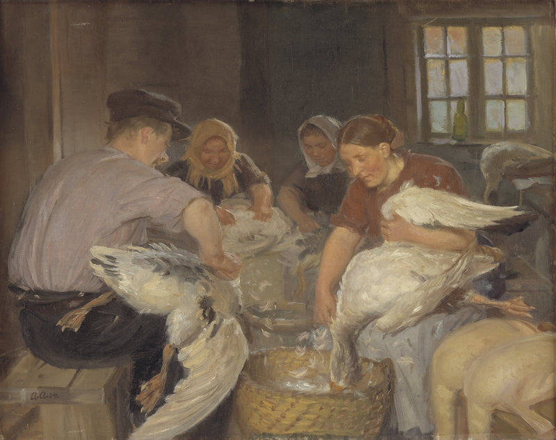Gänse rupfen - Anna Ancher