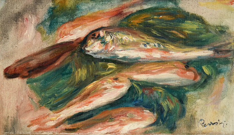 Fische auf einem grünen Blatt - Pierre-Auguste Renoir