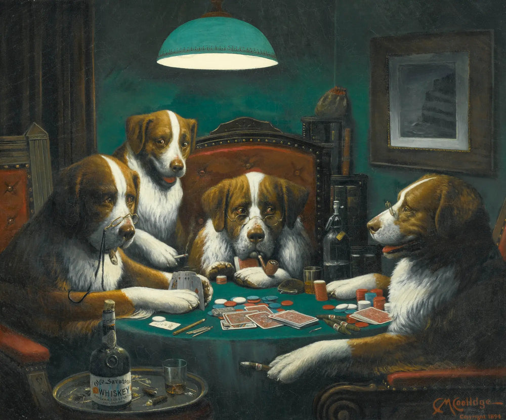 Poker Game - Cassius Marcellus Coolidge image 1 copie de tableau peinte à la main