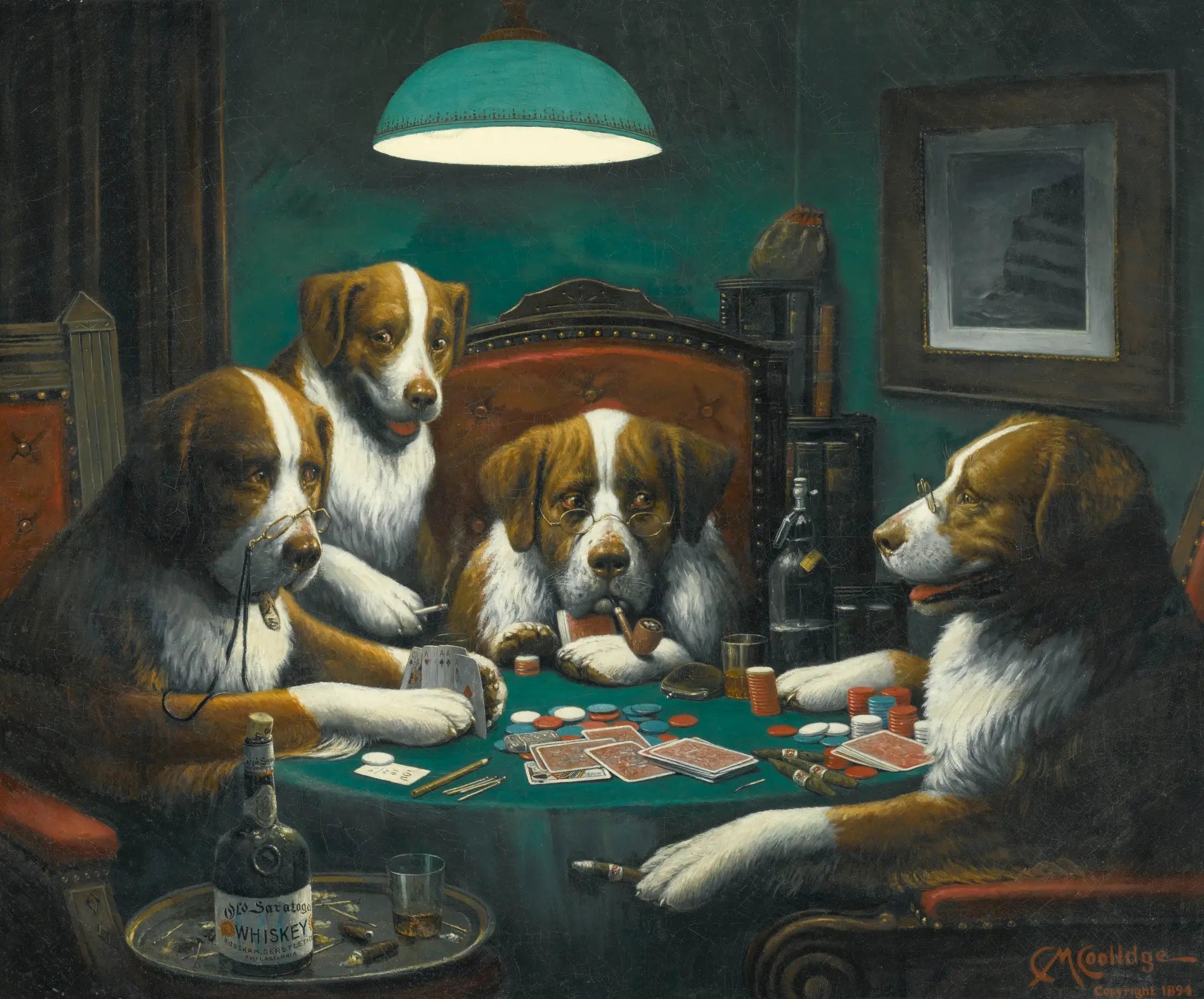 Poker Game - Cassius Marcellus Coolidge image 1 copie de tableau peinte à la main