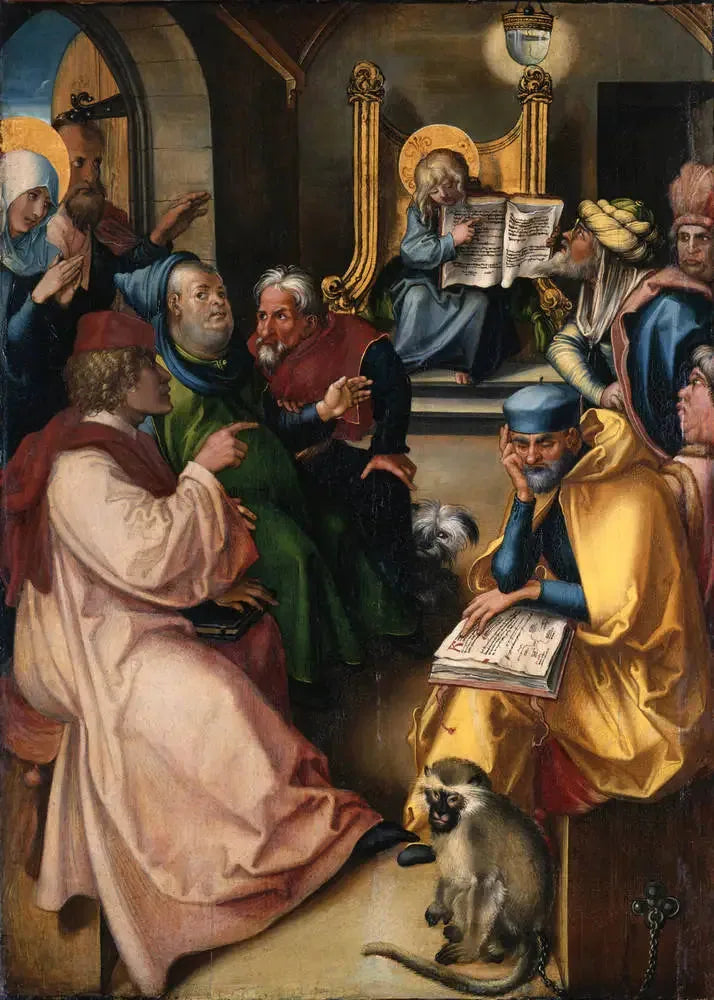 Polyptychon der Sieben Schmerzen: Christus unter den Doktoren - Albrecht Dürer