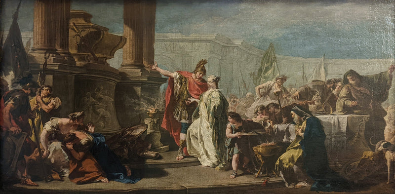 Polyxène vor dem Grab des Achilles - Giovanni Battista Pittoni