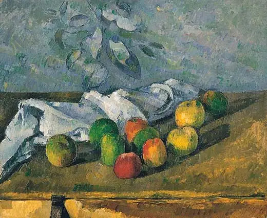 Äpfel und Serviette - Paul Cézanne