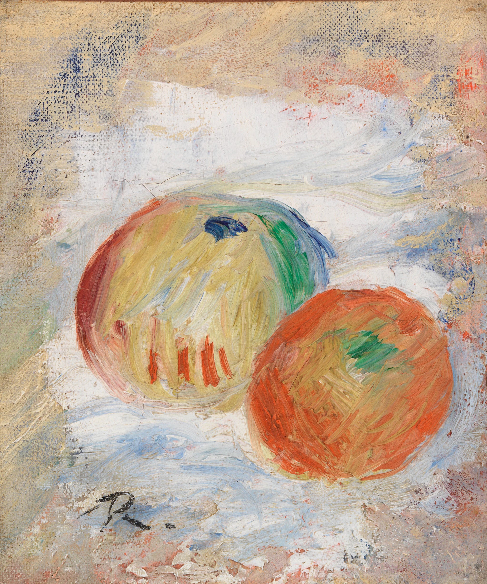 Deux pommes peintes par Pierre-Auguste Renoir en 1875 – Barnes Foundation BF52