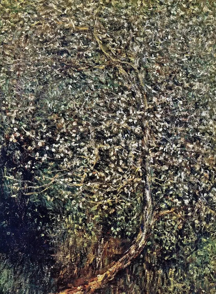 Pommiers en fleurs au bord de l'eau - Claude Monet image 1 copie de tableau peinte à la main