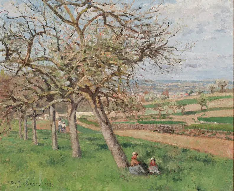 Blühende Apfelbäume - Camille Pissarro