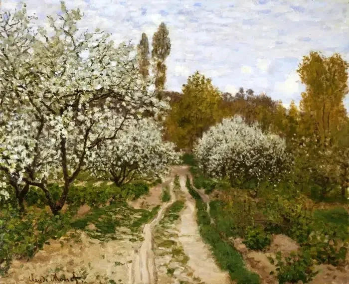 Apfelbäume in Blüte W201 - Claude Monet
