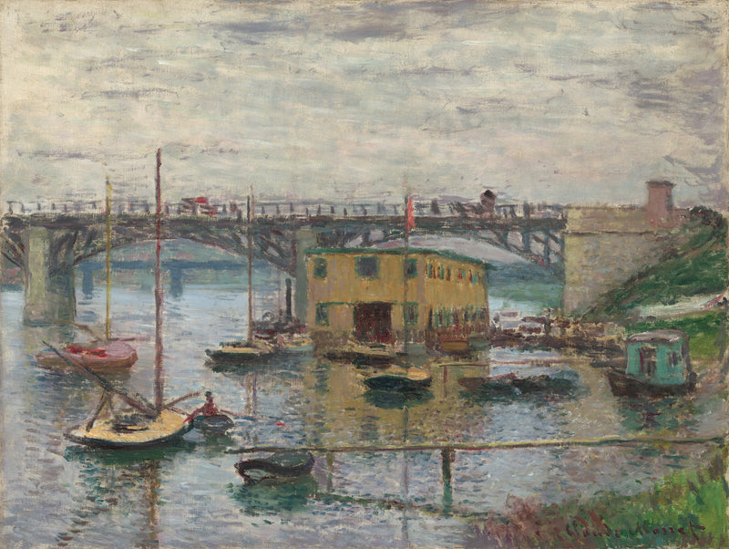 Der Pont d'Argenteuil, grauer Tag W316 - Claude Monet