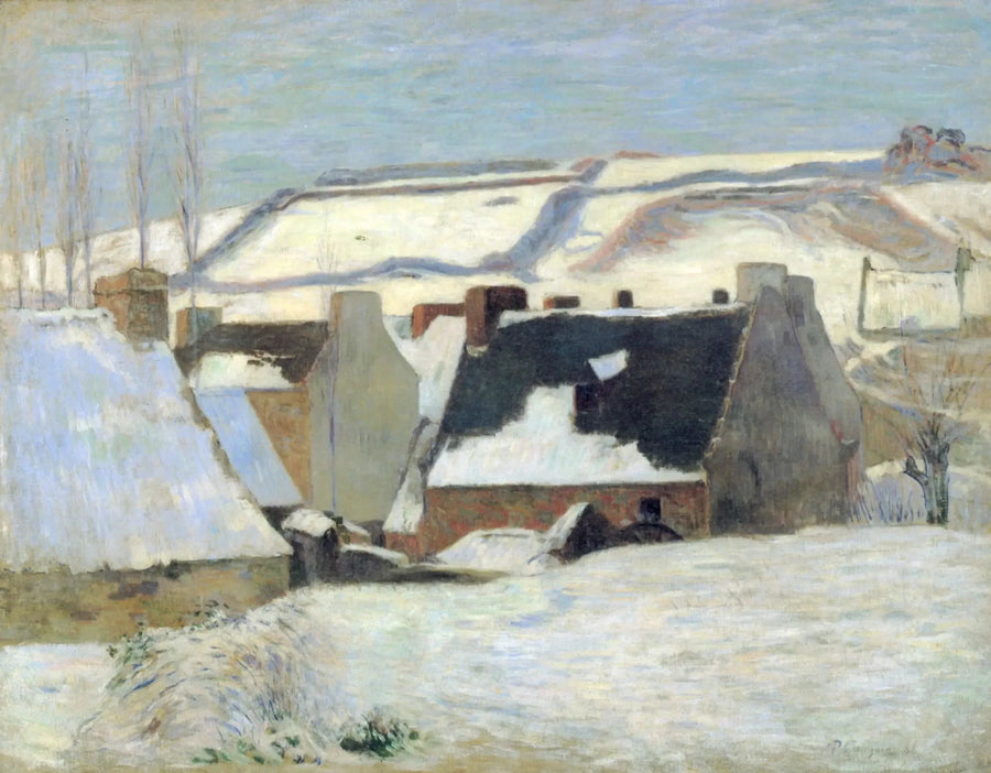 Pont-Aven im Schnee - Paul Gauguin