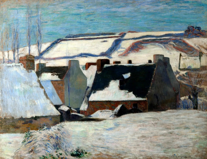 Pont-Aven im Schnee - Paul Gauguin