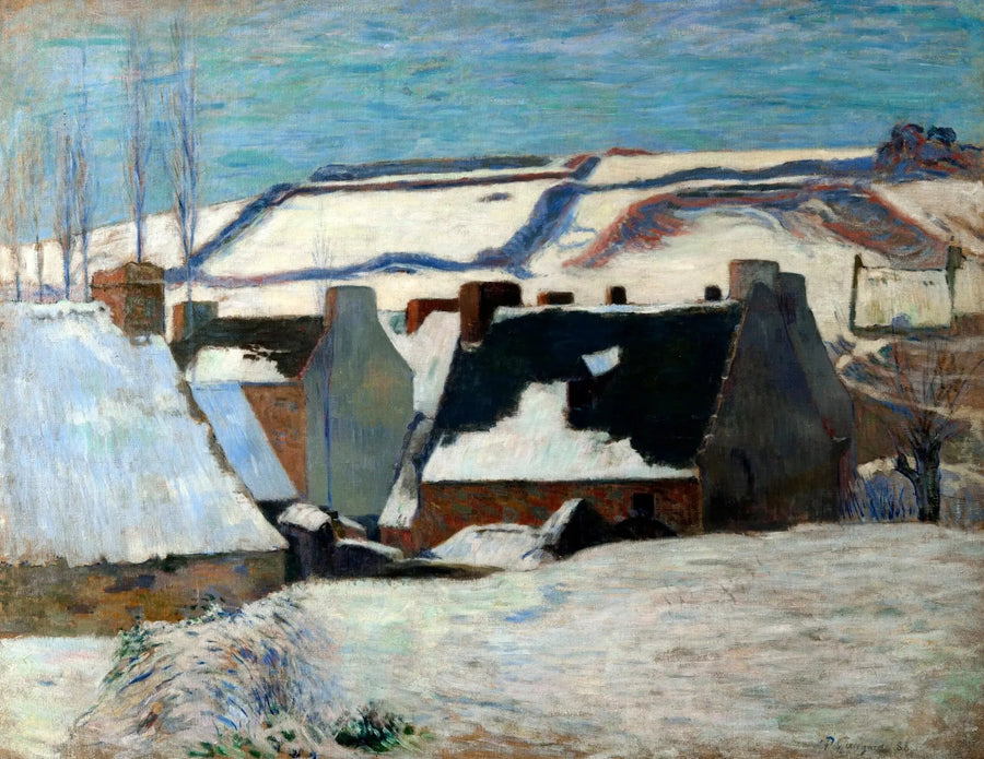 Pont-Aven im Schnee - Paul Gauguin