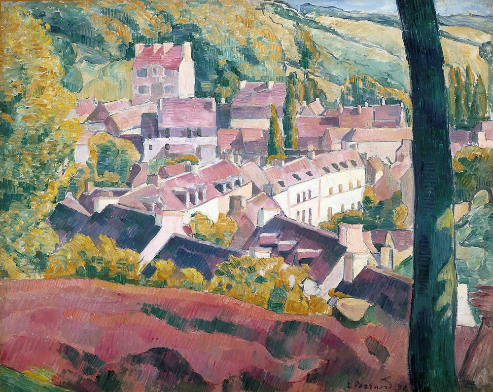 Pont-Aven vu depuis le Bois d'Amour - Émile Bernard image 1 reproduction de peinture à l’huile