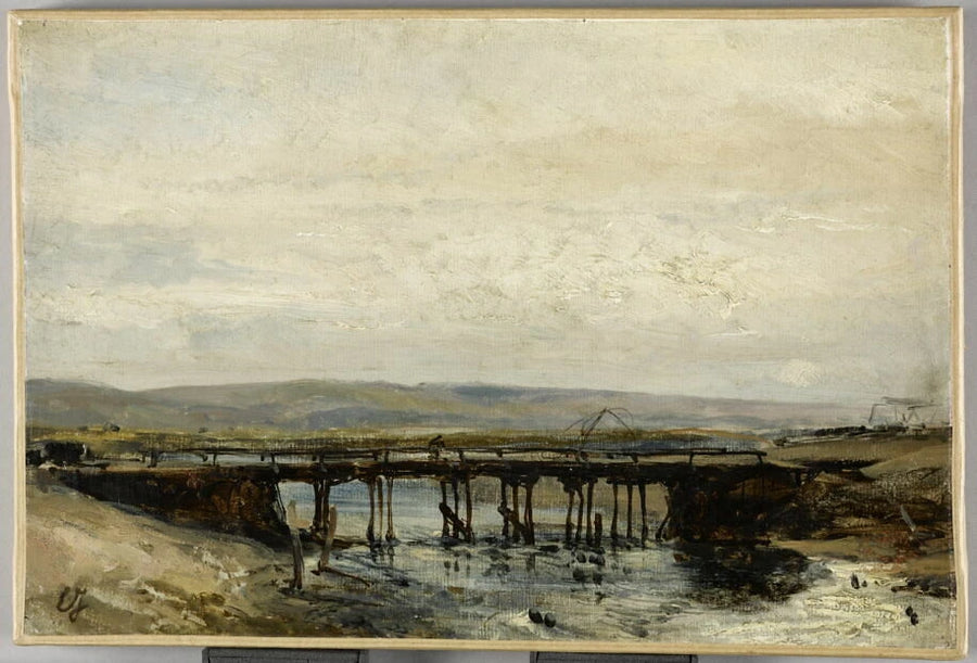 Le pont de bois - Eugène Isabey