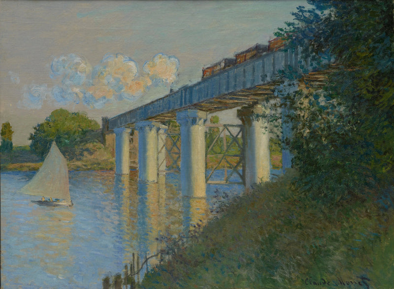 Die Eisenbahnbrücke in Argenteuil W318 - Claude Monet