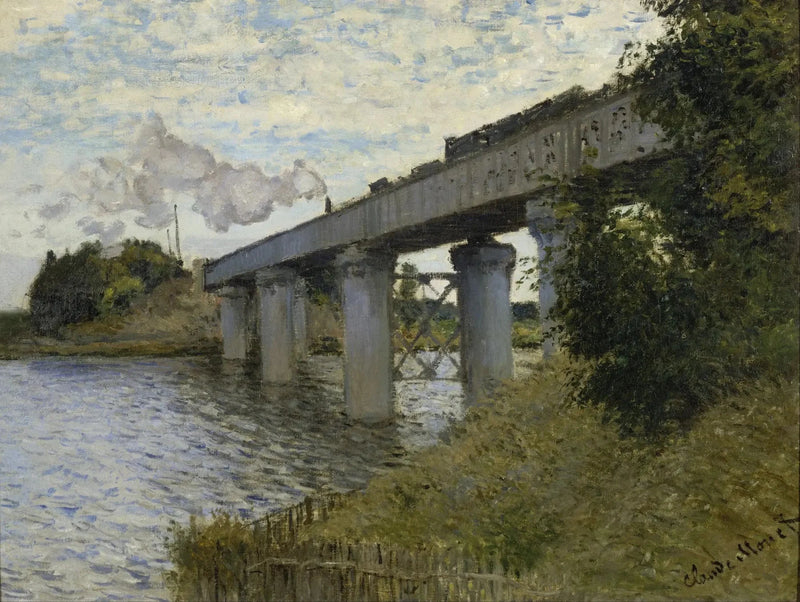 Die Eisenbahnbrücke in Argenteuil W319 - Claude Monet