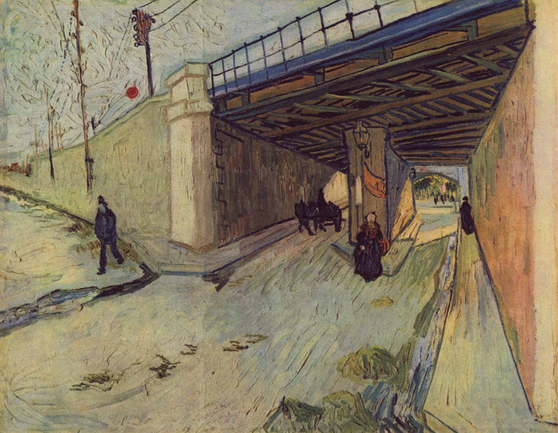 Eisenbahnbrücke auf der Avenue Montmajour, Arles, Der - Vincent van Gogh
