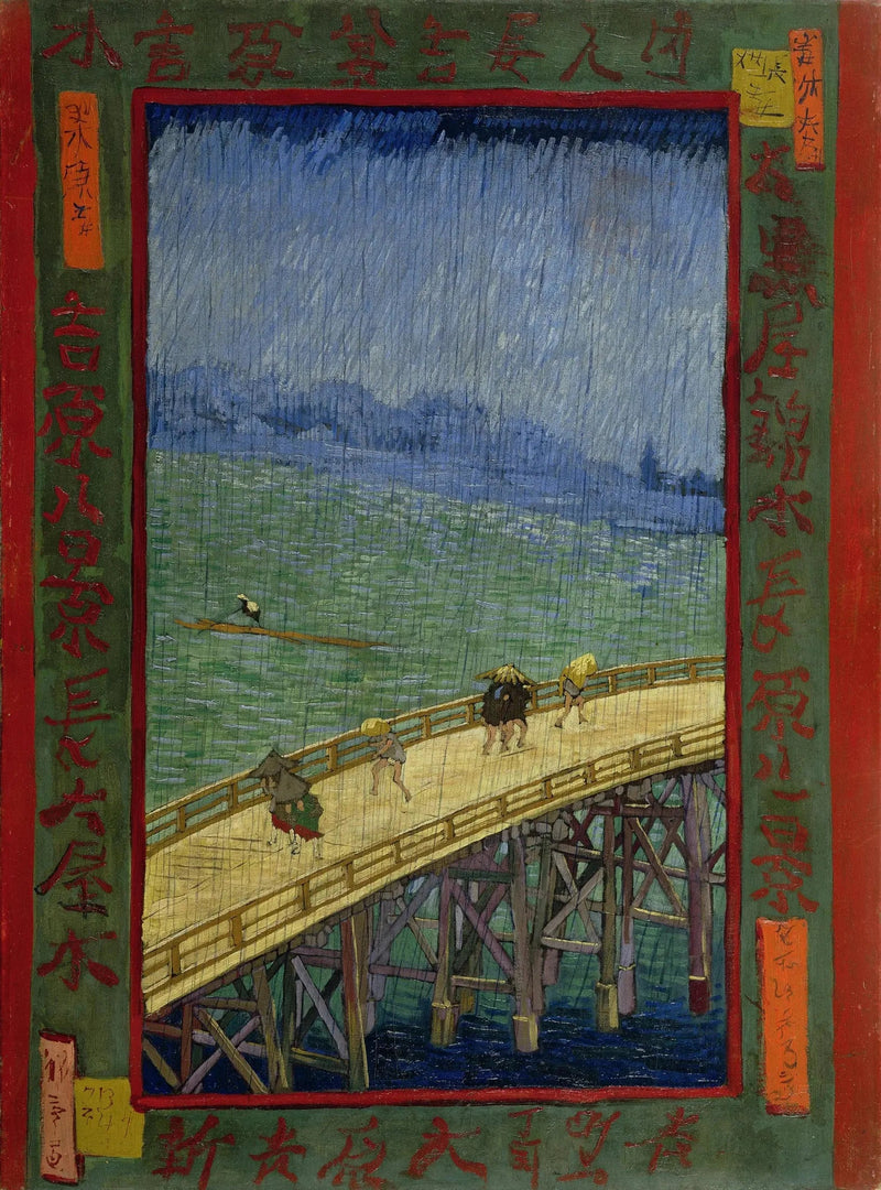 Brücke im Regen, nach Hiroshige - Vincent van Gogh