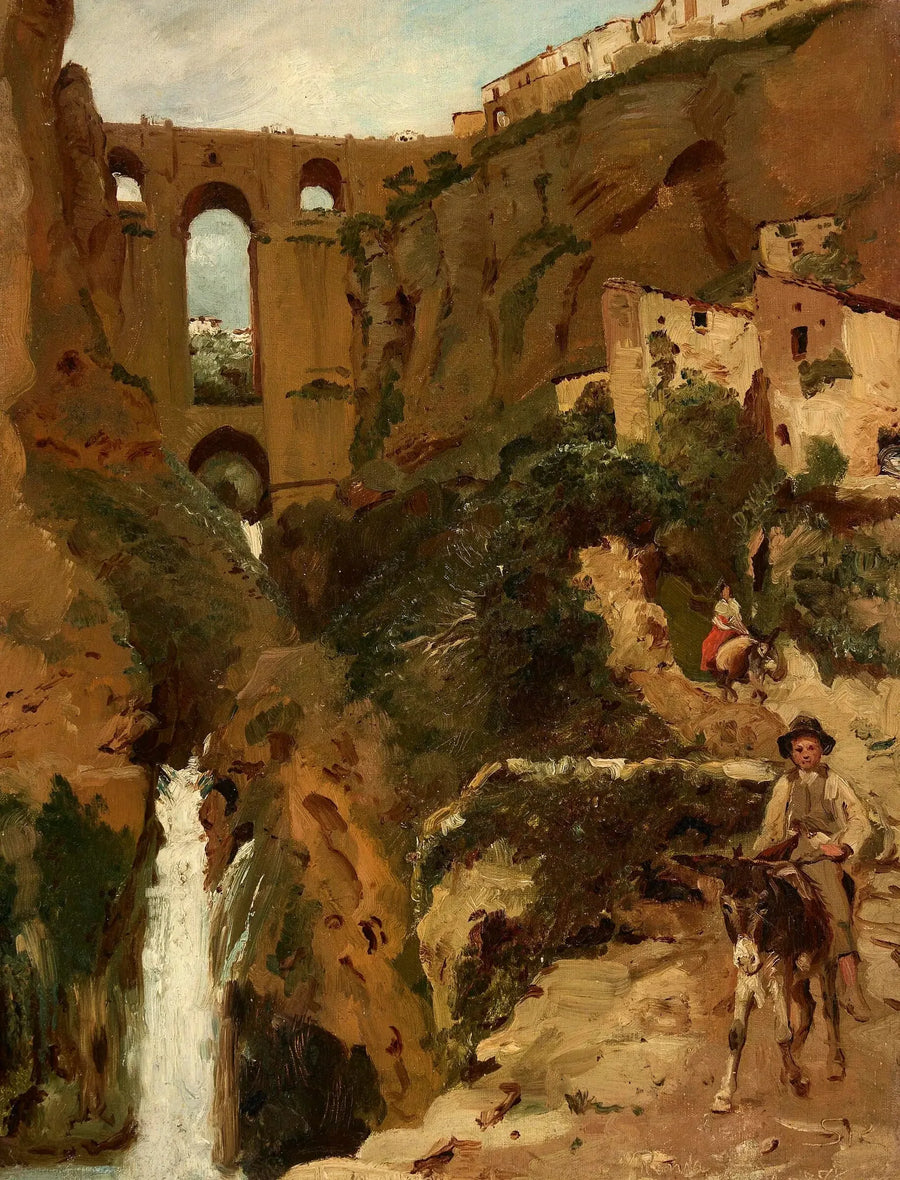 Brücke über eine felsige Schlucht. Zwei Reiter. Ronda, Spanien. - Peder Severin Krøyer