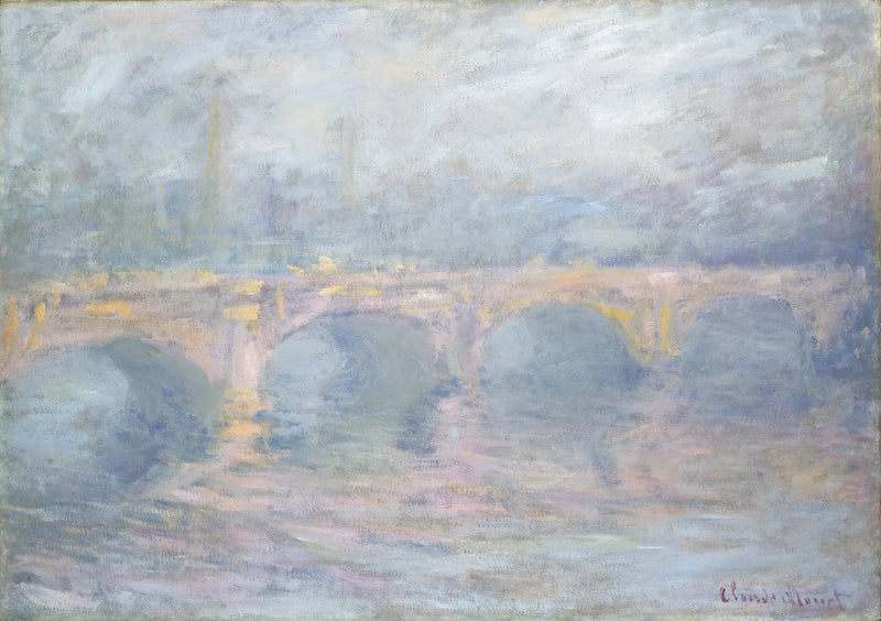 Die Waterloo Bridge, rosa Effekt W1583 - Claude Monet