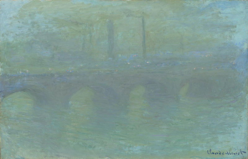 Waterloo Bridge, London, in der Abenddämmerung W1564 - Claude Monet
