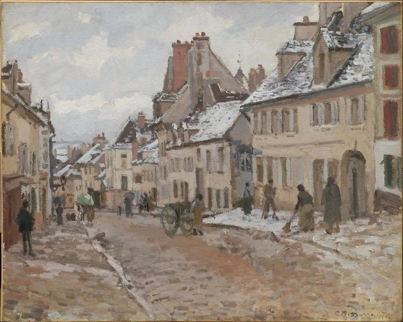 Pontoise, der Weg nach Gisors im Winter - Camille Pissarro