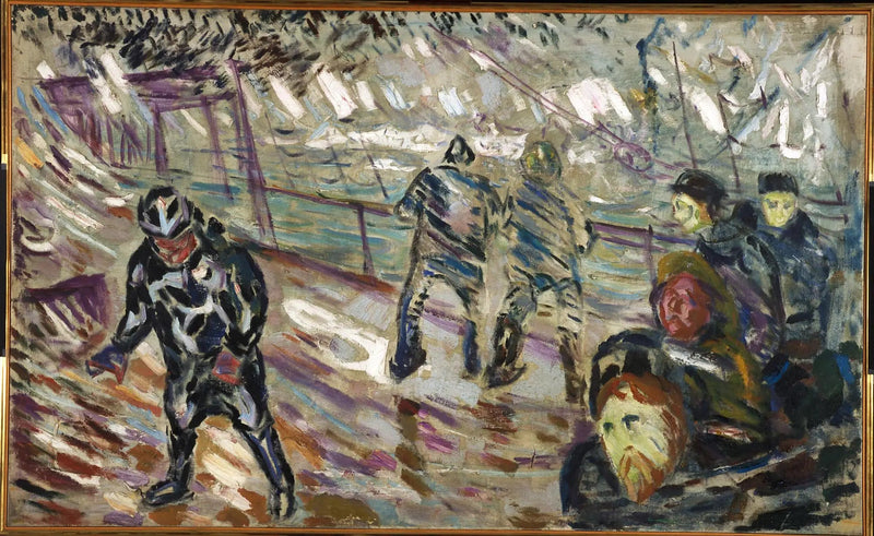 Schiffsanleger im Sturm - Edvard Munch