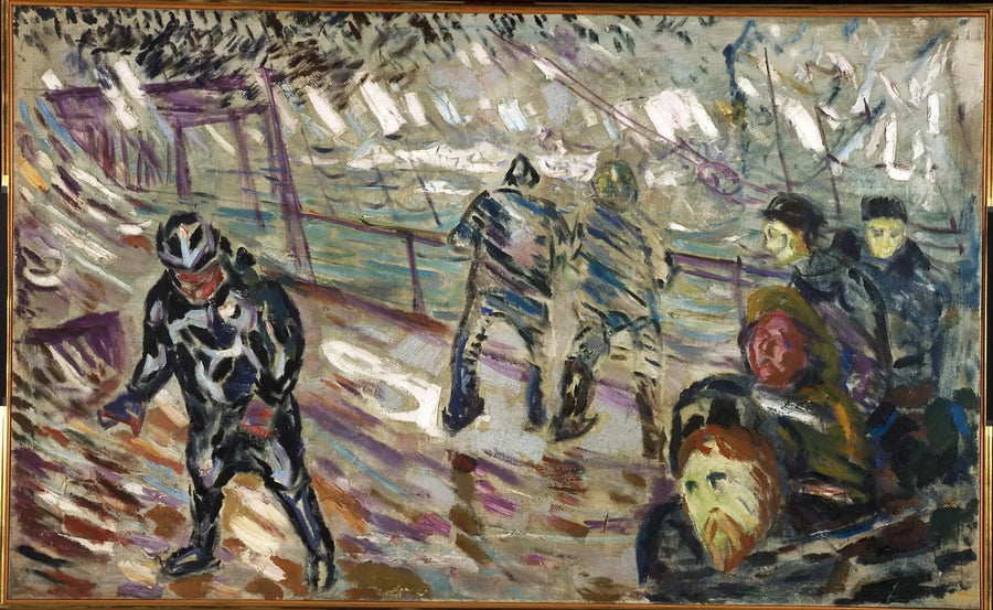 Schiffsanleger im Sturm - Edvard Munch
