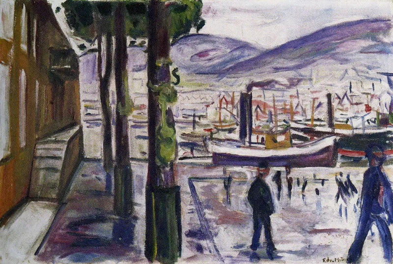 Hafen von Bergen - Edvard Munch