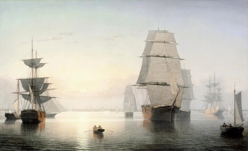 Boston Hafen, Sonnenuntergang - Fitz Henry Lane