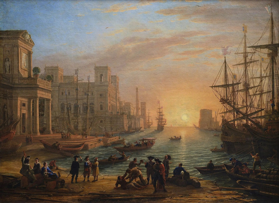 Hafen bei Sonnenuntergang - Claude Lorrain