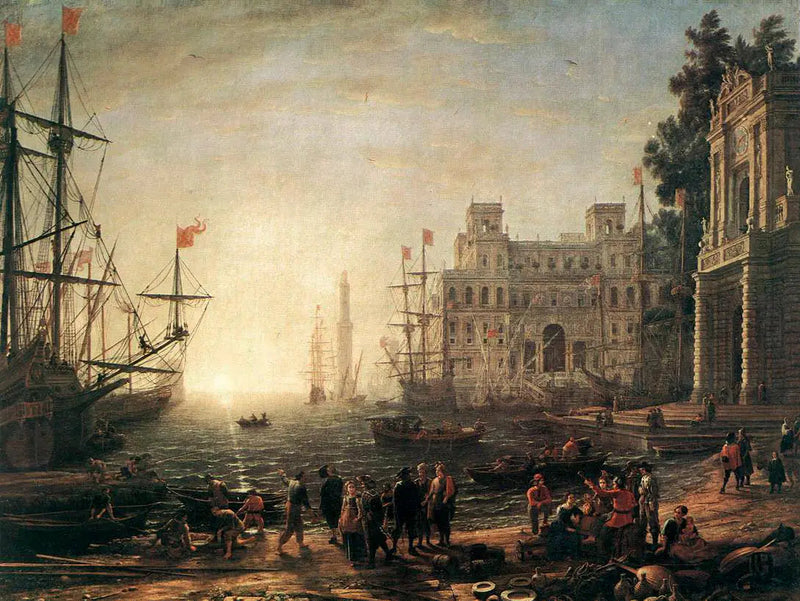 Hafen mit Villa Médicis - Claude Lorrain
