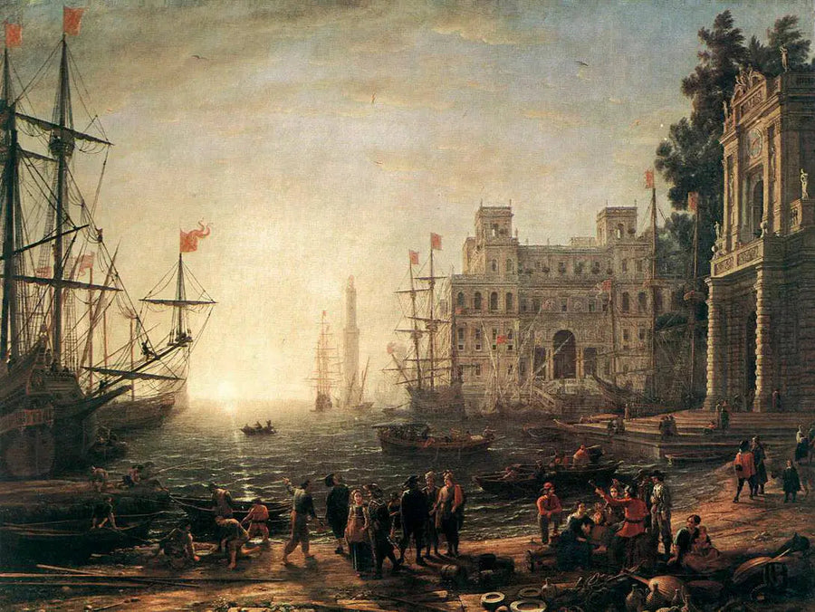 Hafen mit Villa Médicis - Claude Lorrain