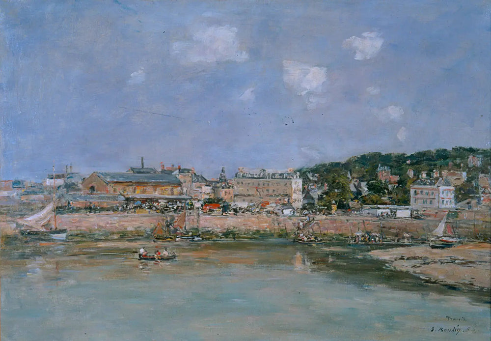 Port de Trouville - Eugène Boudin image 1 copie de tableau peinte à la main