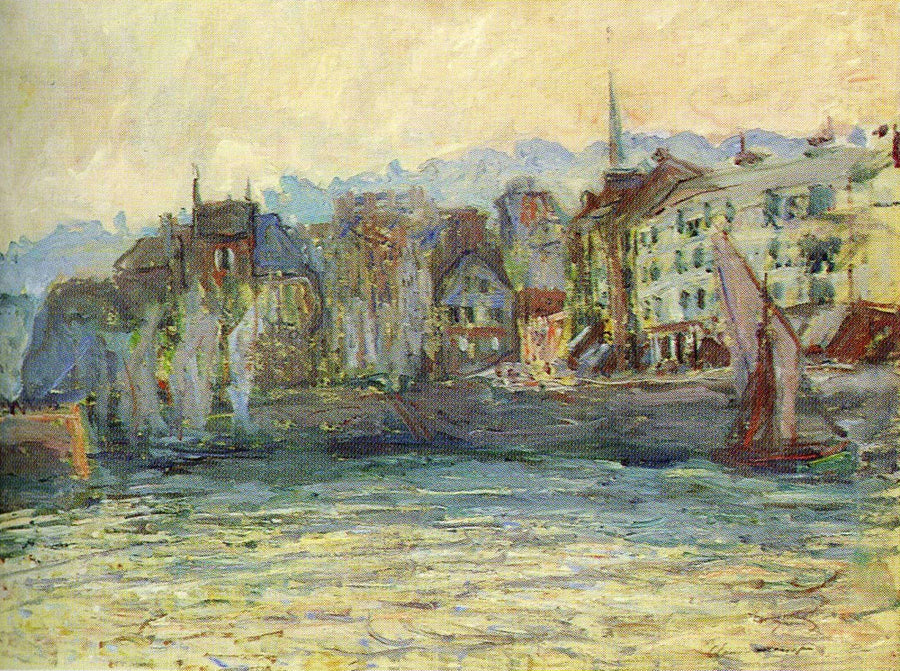 Der Hafen von Honfleur, Saarlandmuseum W1845 - Claude Monet