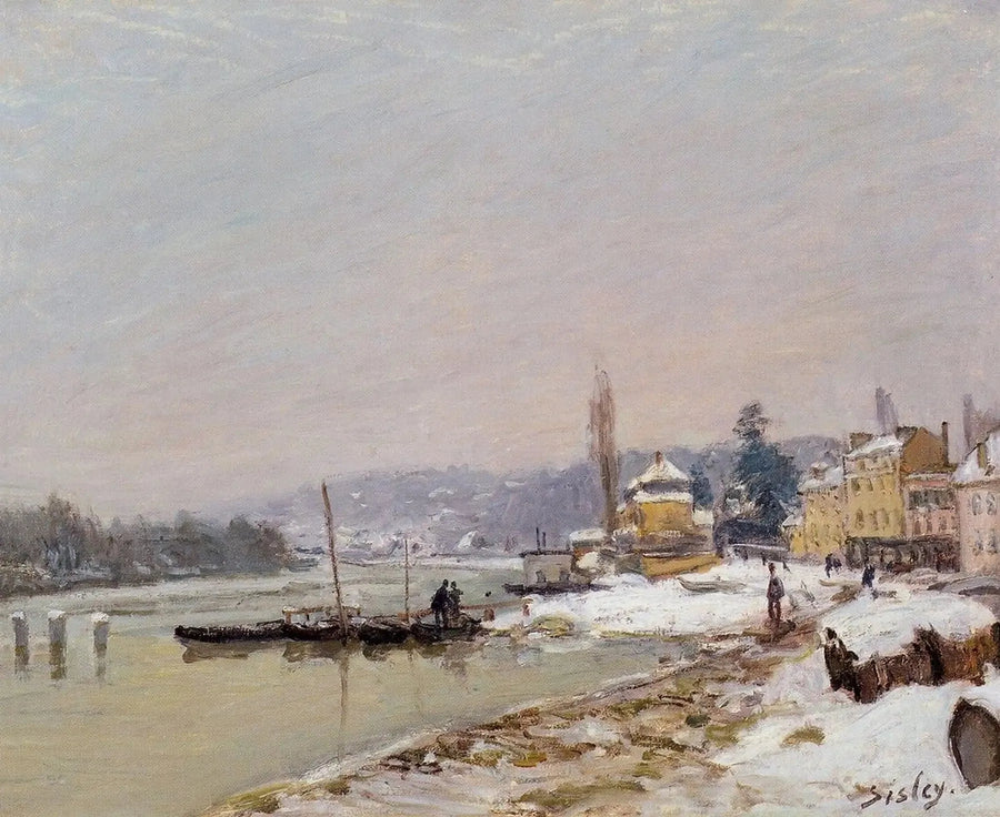 Port-Marly im Schnee - Alfred Sisley