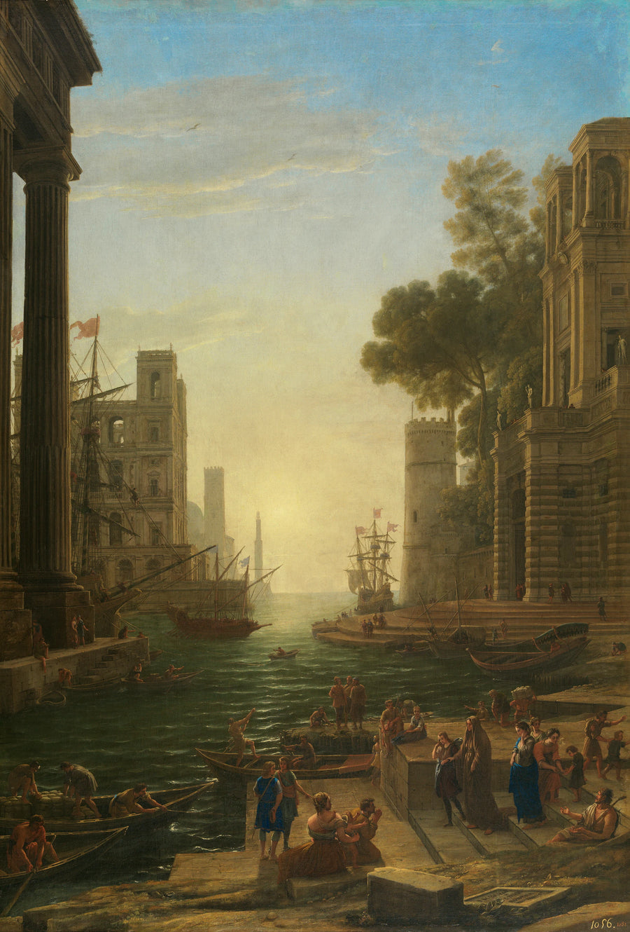 Le Port d'Ostie avec l'embarquement de sainte Paule - Claude Gellée