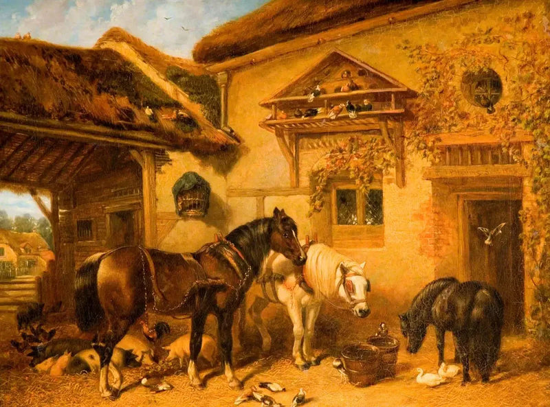 Tür des Cottages und Bauernhof - John Frederick Herring, Sr.