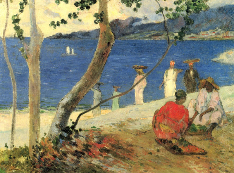Fruchtträgerinnen mit dem Henkel Turin, oder Küste II - Paul Gauguin