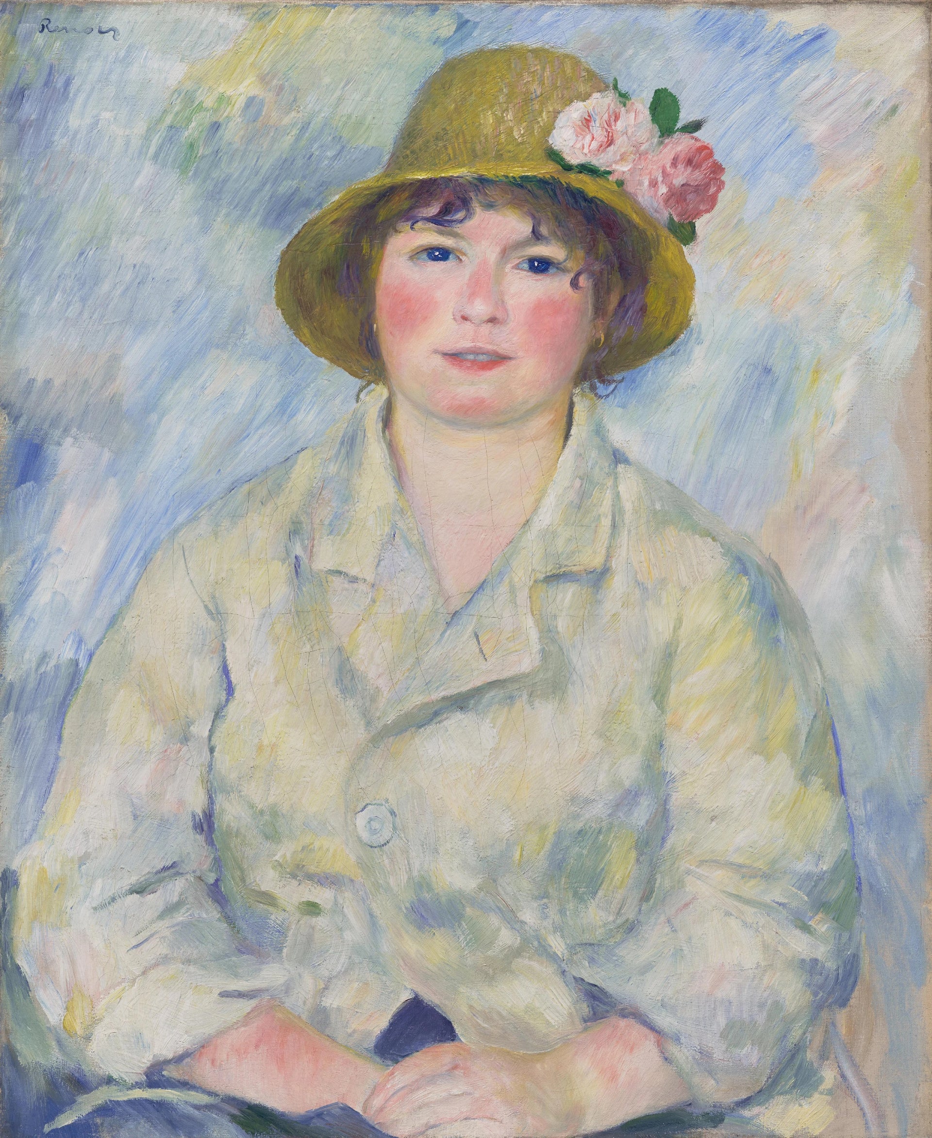 Portrait d’Aline Charigot, future Madame Renoir, peint par Pierre-Auguste Renoir vers 1885