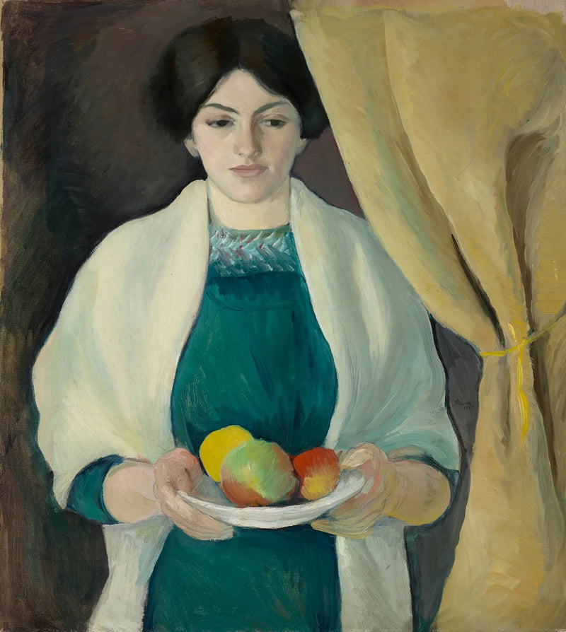Porträt mit Äpfeln - August Macke