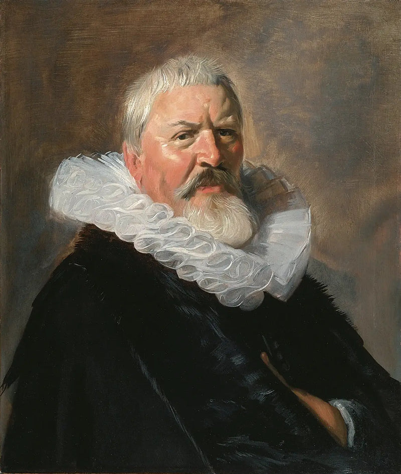 Quadratisches Porträt von Pieter Jacobsz Olycan - Frans Hals