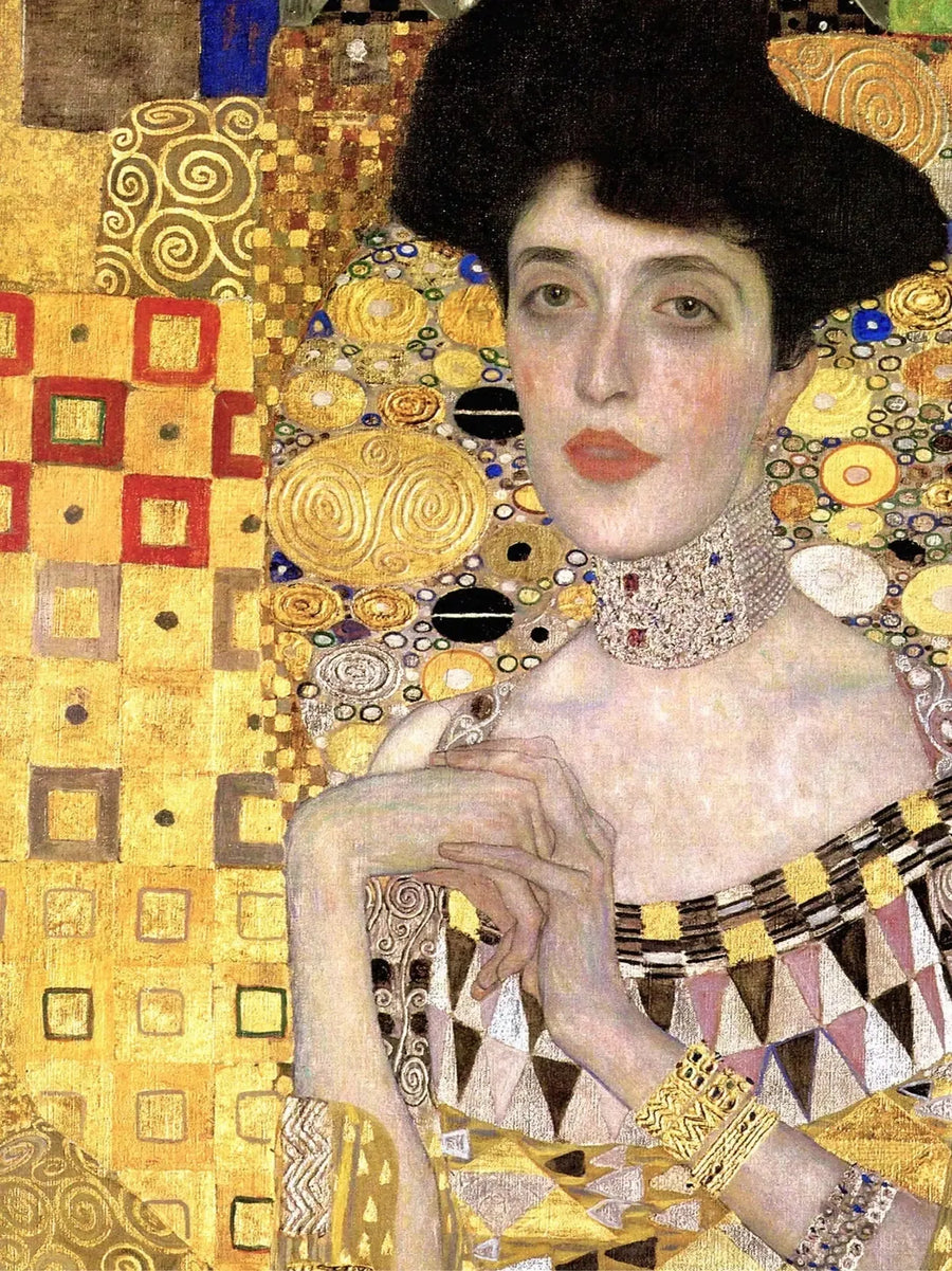 👑 Porträt von Adele Bloch-Bauer I (Detail) – Gustav Klimt (1907)
